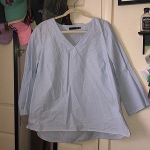 Blue & white striped blouse